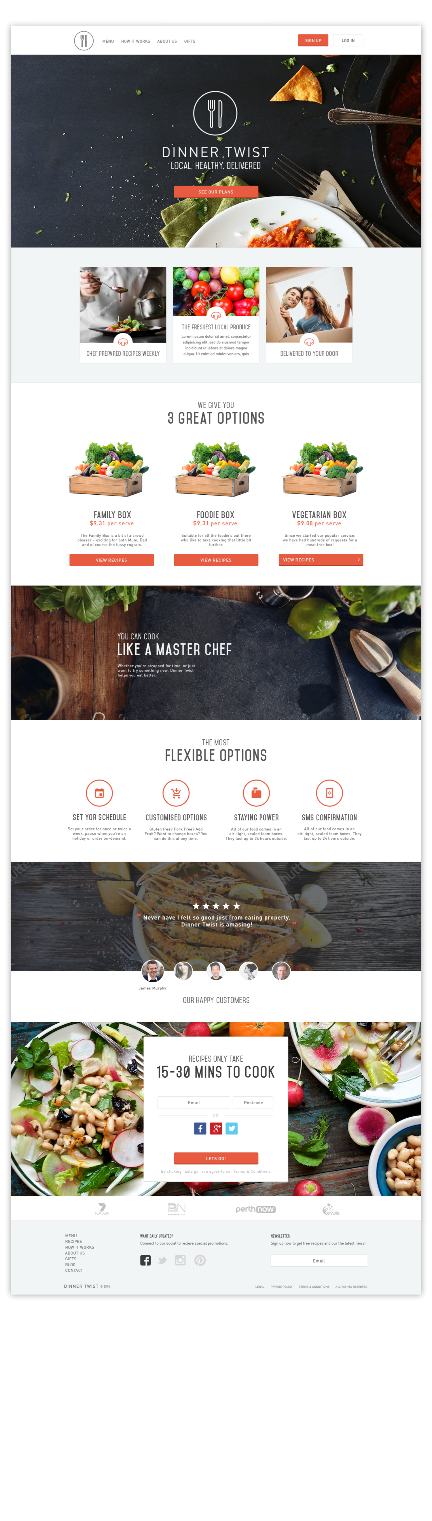 Dinner Twist website