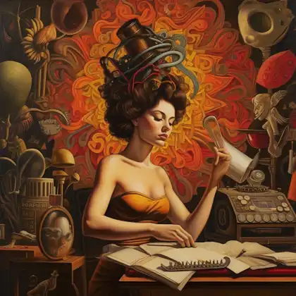 Women studying